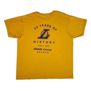 Vintage LA Lakers NBA Champions Shirt XL Y2K Double Sided Basketball Sportswear